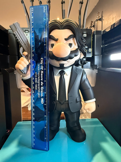 Mario John Wick Figure